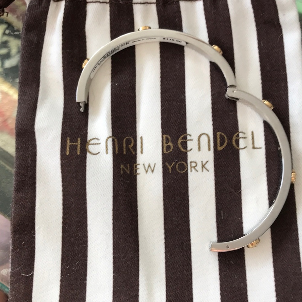 Henri Bendel two-tone Crystal rivet bracelet.